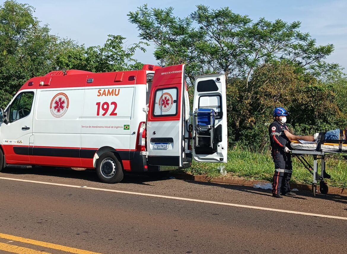 Motociclista fica ferido em colisão na BR-272, em Goioerê