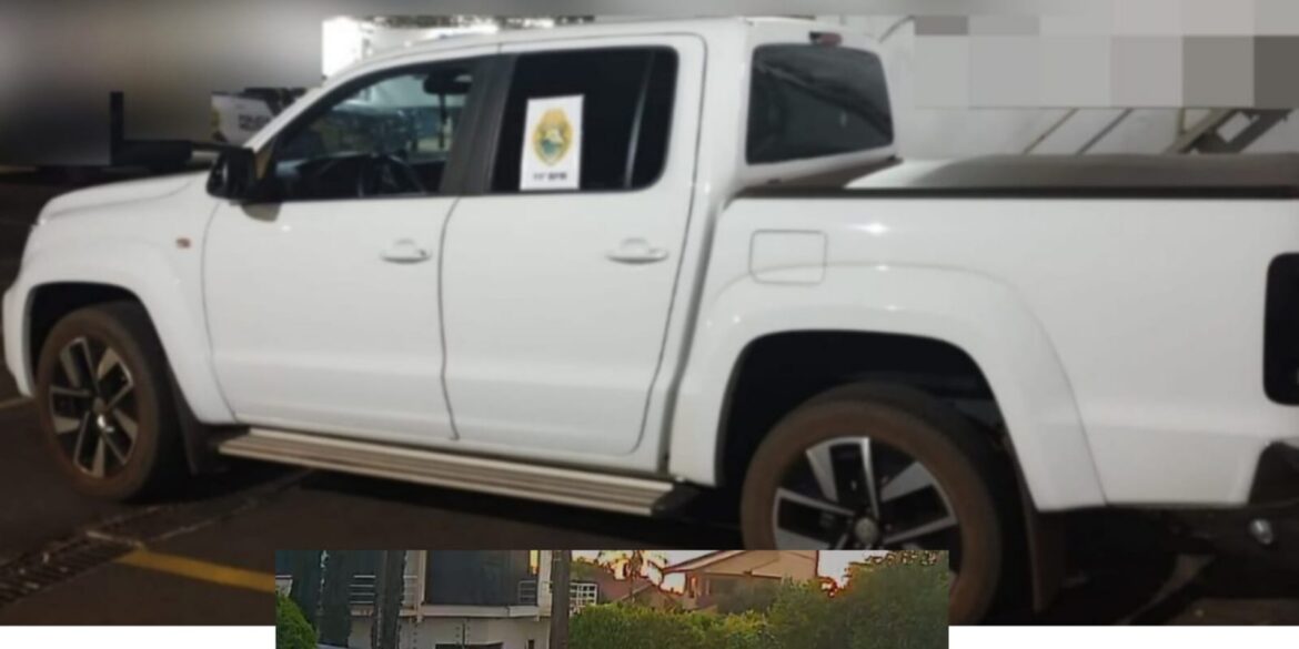 Polícia Militar recupera caminhonete Amarok roubada em Goioerê
