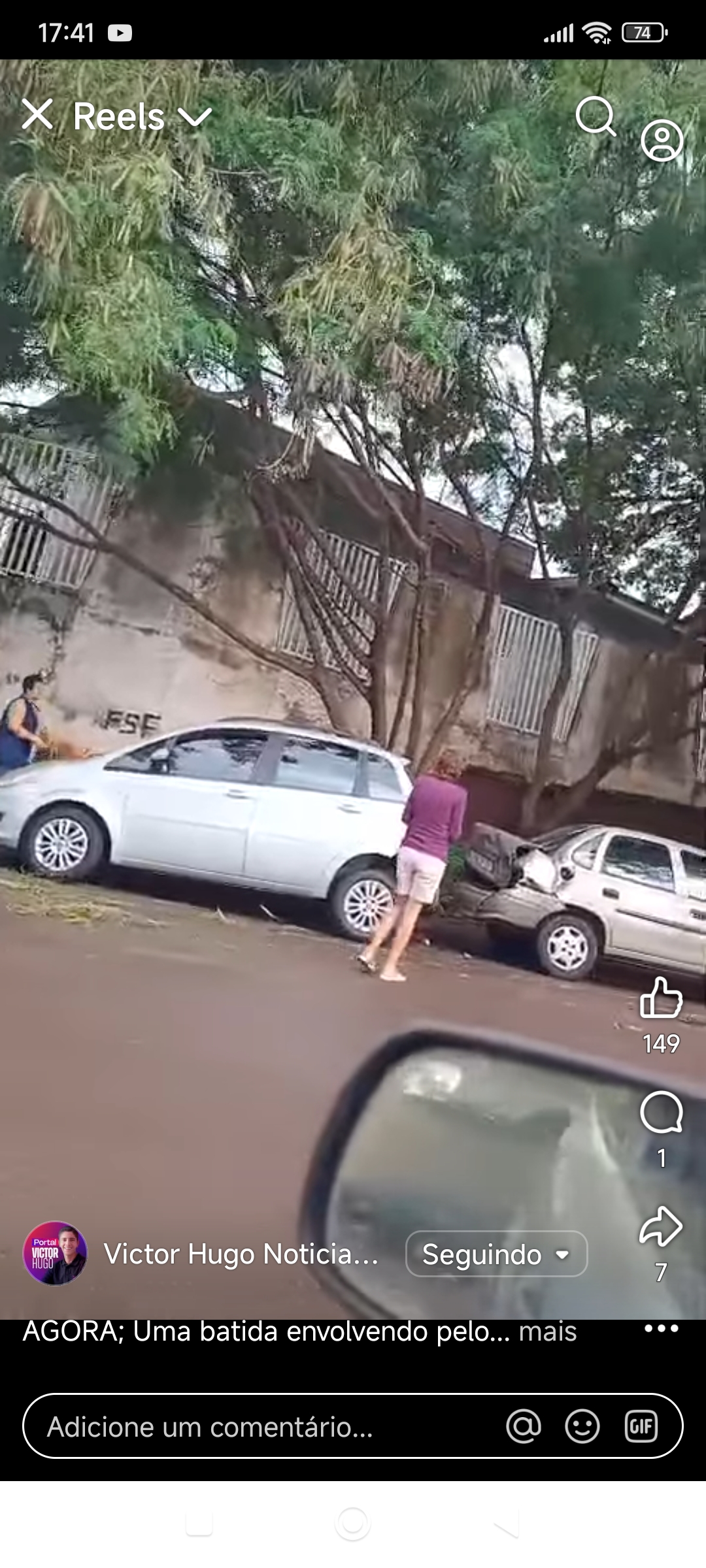 Acidente envolvendo quatro veículos é registrado na Avenida Borsari Neto, em Sarandi