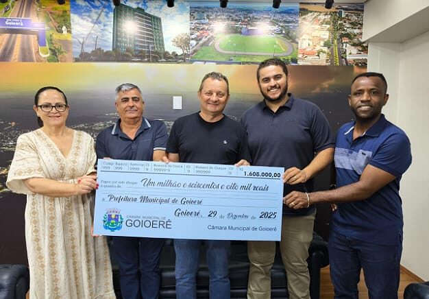 Câmara de Goioerê devolve mais de R$ 1,6 milhão à Prefeitura após economia no exercício de 2025
