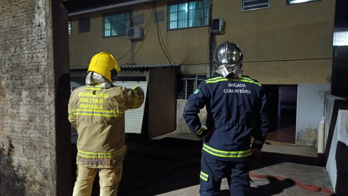INCÊNDIO MOBILIZA CORPO DE BOMBEIROS NA SANTA CASA DE GOIOERÊ